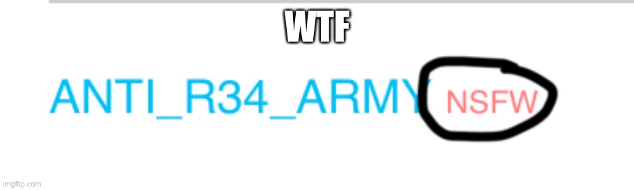 Okay, how is an Anti-NSFW stream, NSFW? | WTF | made w/ Imgflip meme maker