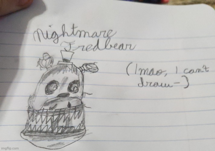 my attempt at drawing nightmare fredbear. | image tagged in fnaf,five nights at freddy's,fnaf 4,nightmare fredbear,art | made w/ Imgflip meme maker