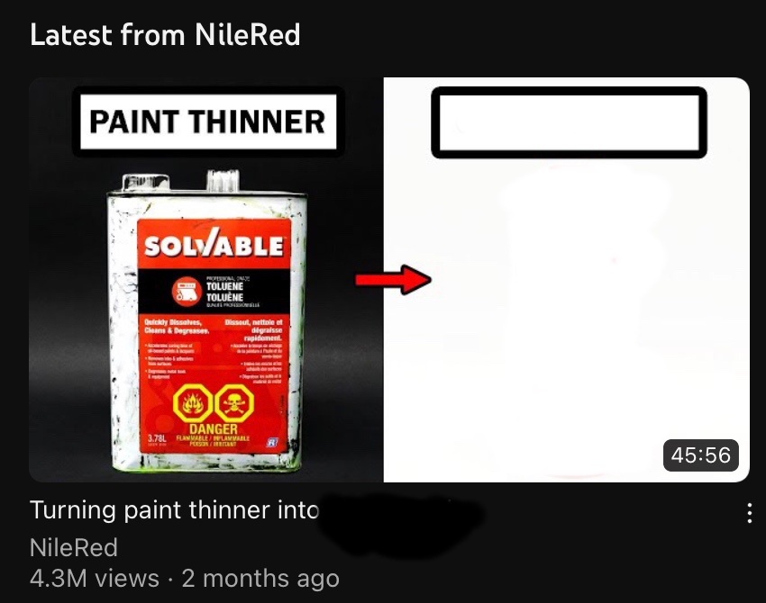 Turning paint thinner into Blank Meme Template