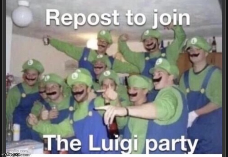 Luigi party | image tagged in trololol | made w/ Imgflip meme maker