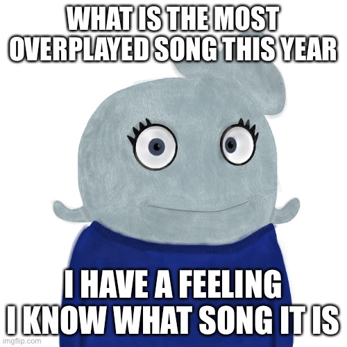 2 songs I think are overplayed, guess what they are for a follow! | WHAT IS THE MOST OVERPLAYED SONG THIS YEAR; I HAVE A FEELING I KNOW WHAT SONG IT IS | image tagged in blueworld twitter | made w/ Imgflip meme maker