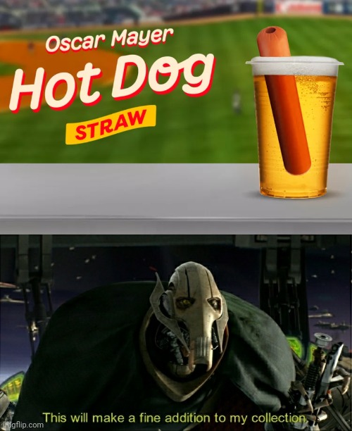 Hot dog straw | image tagged in this will make a fine addition to my collection,hot dog,straw,straws,memes,oscar mayer | made w/ Imgflip meme maker