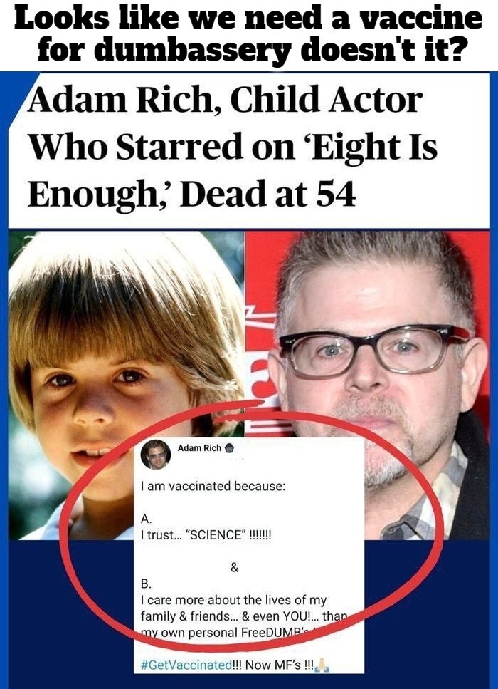 Died Suddenly: Looks like they perfected the vaccine for stupid. | image tagged in covidiots,covid vaccine,died suddenly,surprise motherfucker,instant karma,karma's a bitch | made w/ Imgflip meme maker