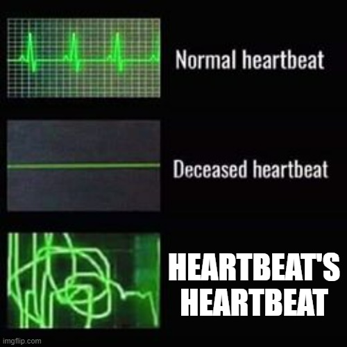 somebody will remake heartbeat into a top 1 and call it heart attack | HEARTBEAT'S HEARTBEAT | image tagged in heartbeat rate,geometry dash,memes | made w/ Imgflip meme maker