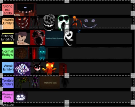 Roblox Doors Monsters Tier List Maker 