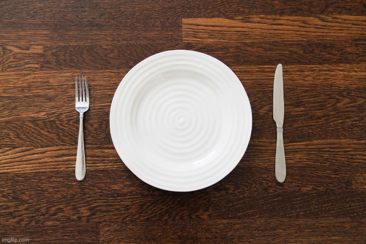 Empty Plate | image tagged in empty plate | made w/ Imgflip meme maker
