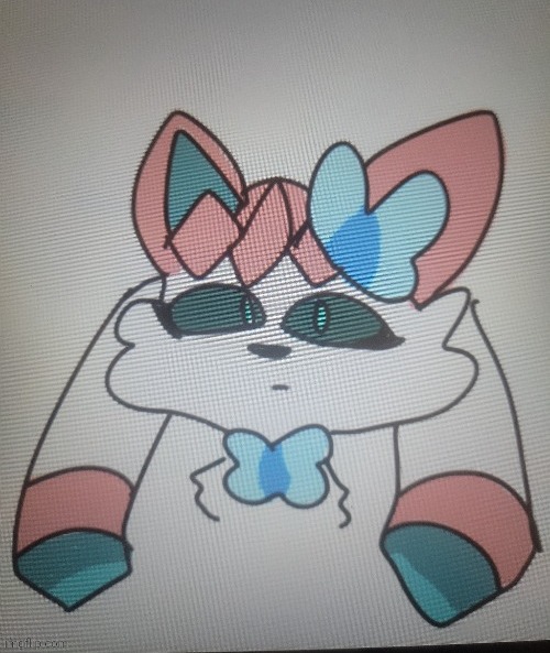 i will spam art until no more auto | image tagged in sylceon drawn by opal_drawz | made w/ Imgflip meme maker
