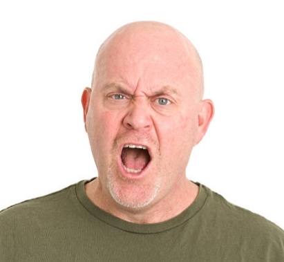 Angry bald man Blank Meme Template