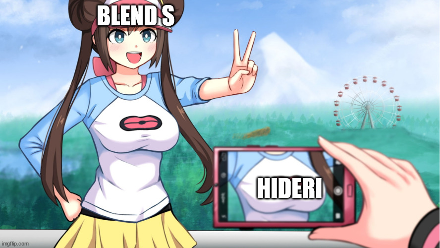 Blend S in a nutshell | BLEND S; HIDERI | image tagged in pok mon boobs | made w/ Imgflip meme maker