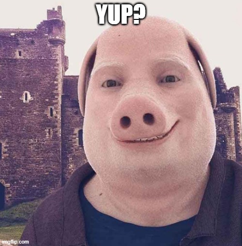 John pork | YUP? | image tagged in john pork | made w/ Imgflip meme maker