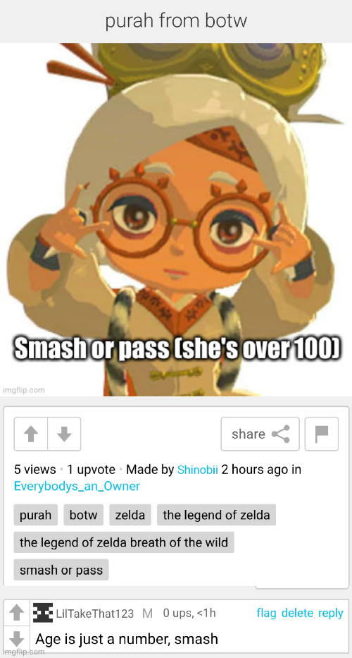 a little kids age is also a number | image tagged in smash or pass,comments,cursed,kids,the legend of zelda,zelda | made w/ Imgflip meme maker