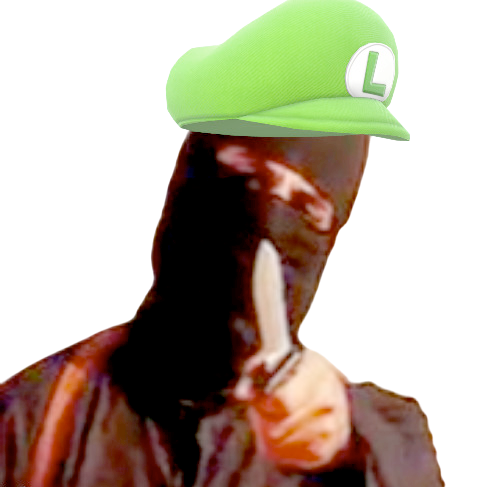 High Quality LuigiChad OC transparent Blank Meme Template