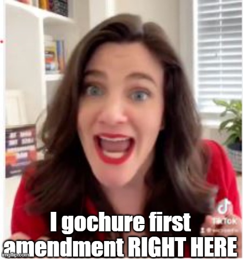 I gochure first amendment RIGHT HERE | made w/ Imgflip meme maker