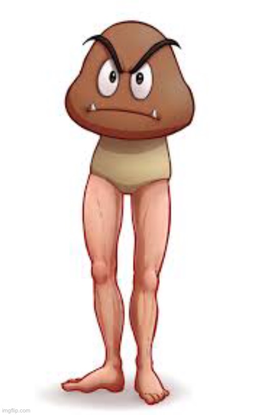 (Not my art) | image tagged in goomba,cursed | made w/ Imgflip meme maker