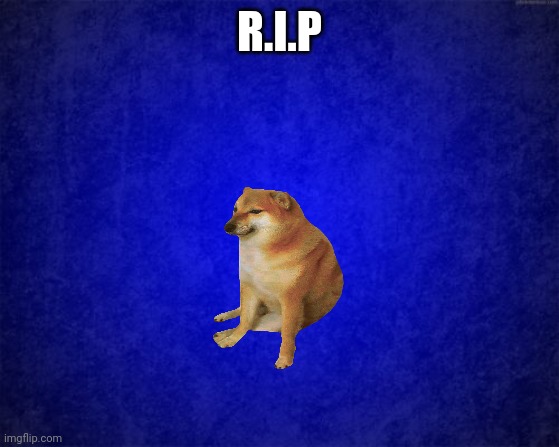 Sleep peacefully, Cheems | R.I.P | image tagged in cheems,rip | made w/ Imgflip meme maker