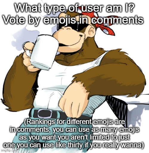 literally me | What type of user am I? Vote by emojis in comments; (Rankings for different emojis are in comments, you can use as many emojis as you want you aren't limited to just one you can use like thirty if you really wanna) | image tagged in literally me | made w/ Imgflip meme maker