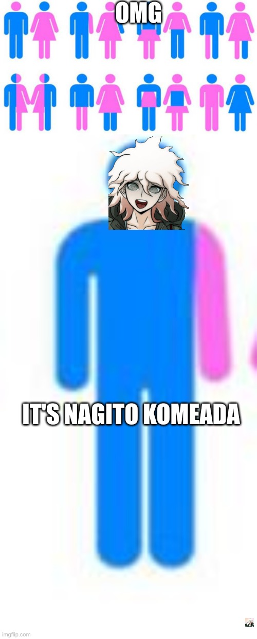 I was reported for this being political?? I'm PART of the LGBTQ community. -_- | OMG; IT'S NAGITO KOMEADA | image tagged in 21 genders,nagito komeada,danganronpa,idk what to put here,lgbtq,original meme | made w/ Imgflip meme maker