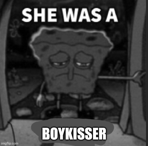 She was a he | BOYKISSER | image tagged in she was a he | made w/ Imgflip meme maker