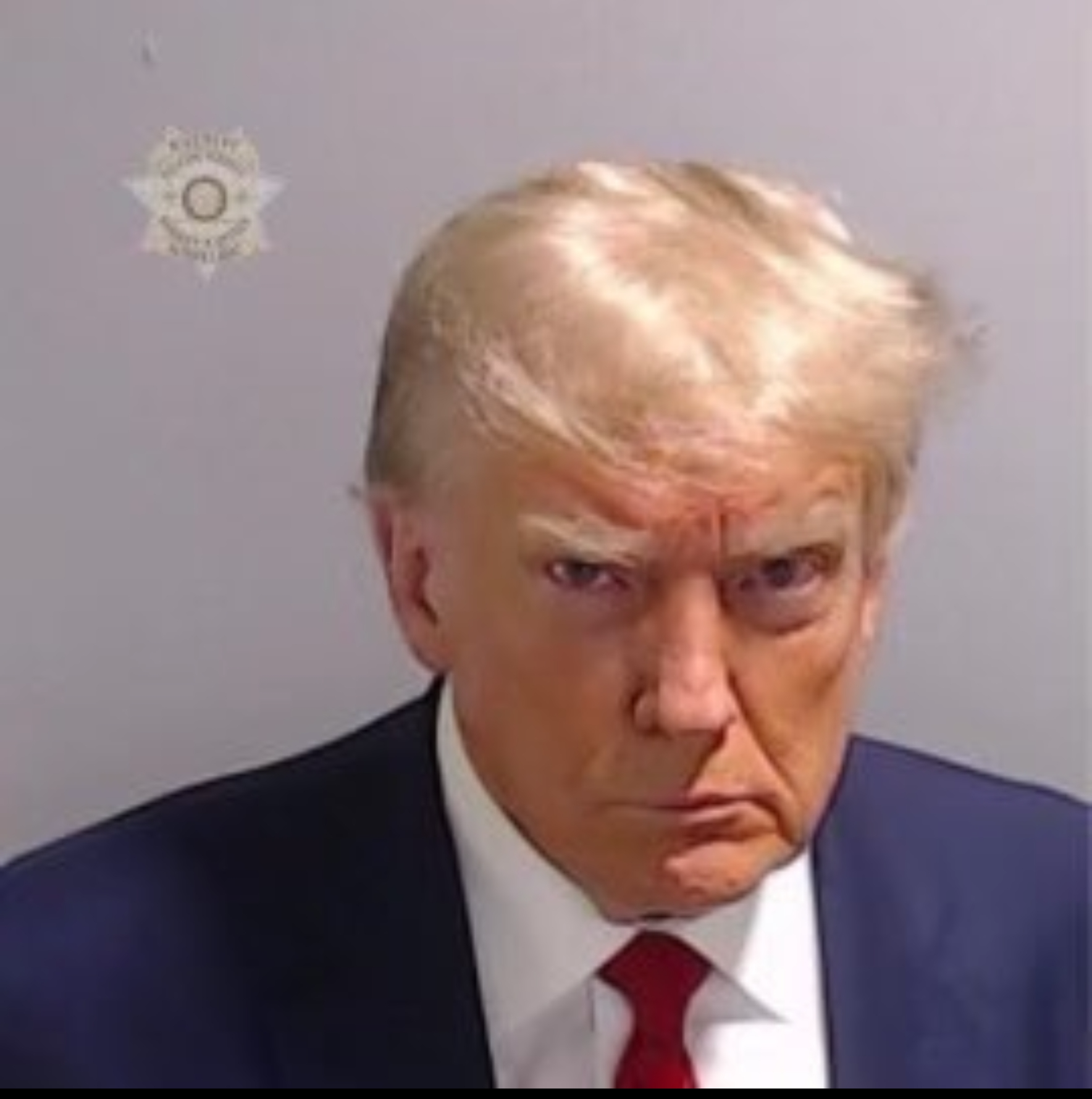 Trump mug shot Blank Meme Template