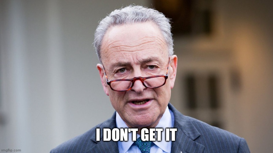 chuck schumer | I DON'T GET IT | image tagged in chuck schumer | made w/ Imgflip meme maker