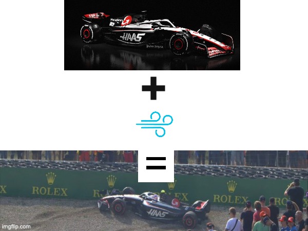 Nico spin | image tagged in haas,f1,netherlands,fp1 | made w/ Imgflip meme maker