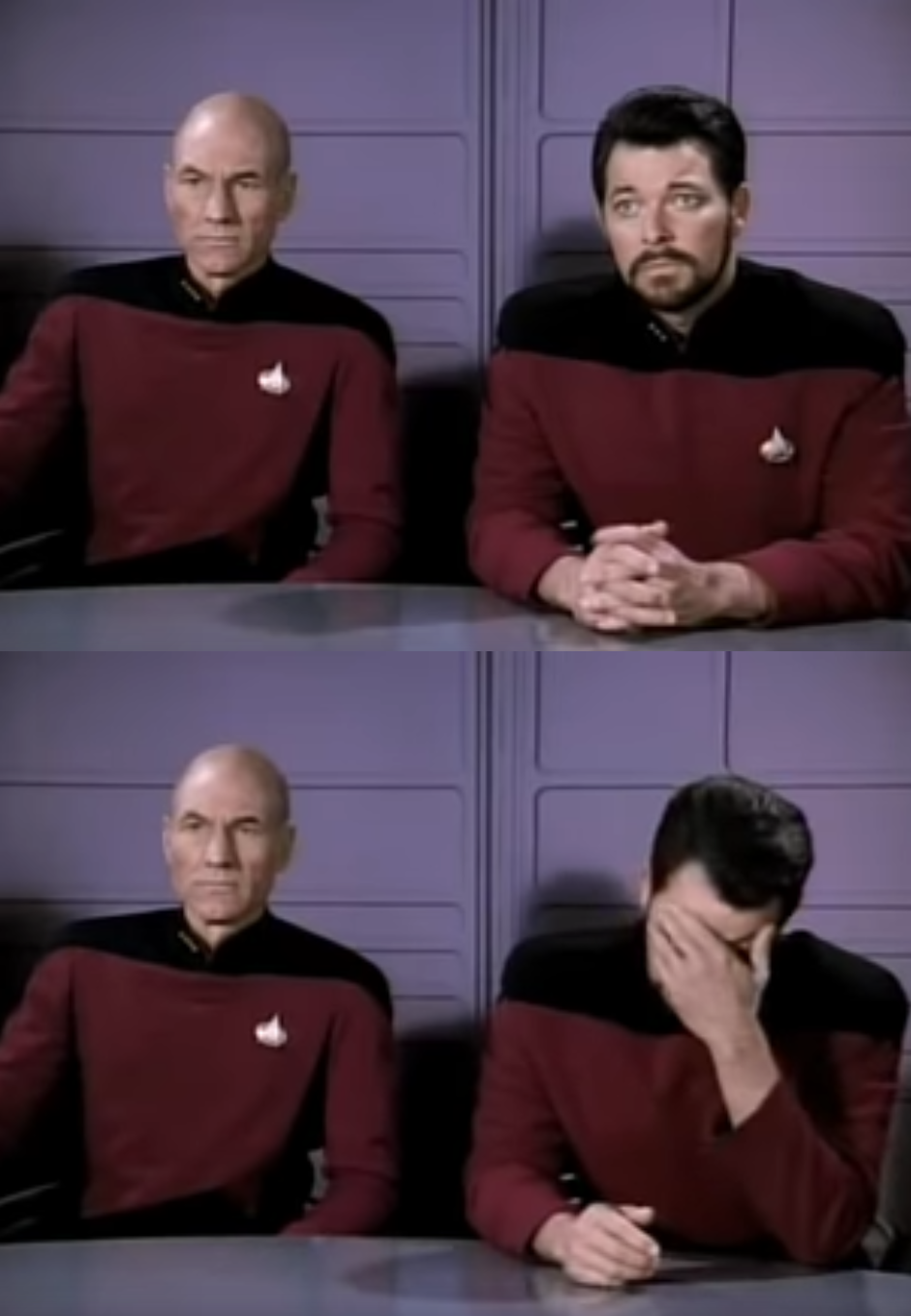 Picard & Riker Blank Meme Template