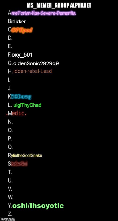 oshi/Ihsoyotic | made w/ Imgflip meme maker