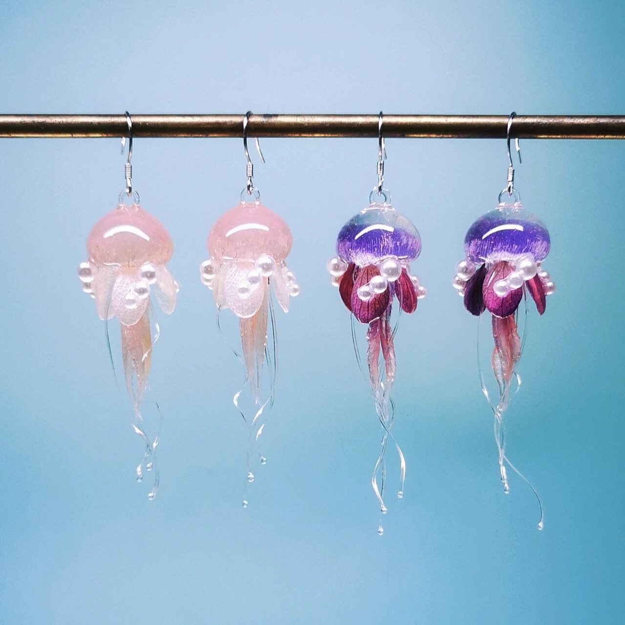 mini jellyfish earrings Blank Meme Template