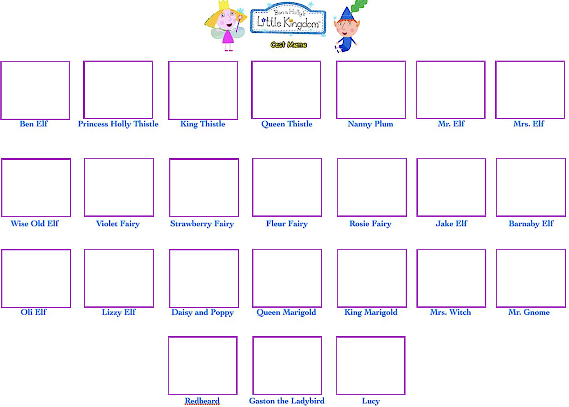 Ben and Holly Little Kingdom Blank Meme Template