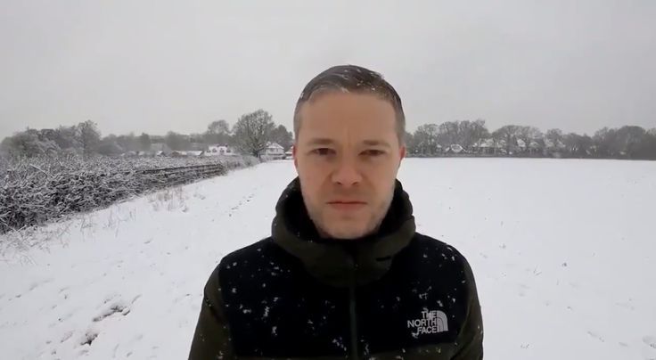 Mark Goldbridge in the snow Blank Meme Template