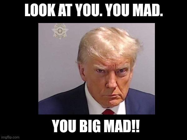 LOOK AT YOU. YOU MAD. YOU BIG MAD!! | made w/ Imgflip meme maker