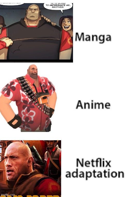 Manga Anime Netflix Adaption | image tagged in manga anime netflix adaption | made w/ Imgflip meme maker