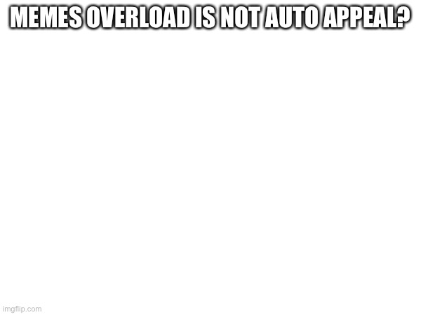 Bru | MEMES OVERLOAD IS NOT AUTO APPEAL? | made w/ Imgflip meme maker