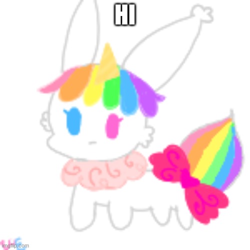 hi lol | HI | image tagged in chibi unicorn eevee | made w/ Imgflip meme maker