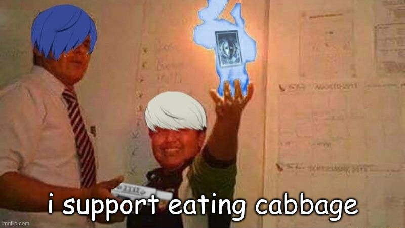 power | i support eating cabbage | image tagged in power | made w/ Imgflip meme maker