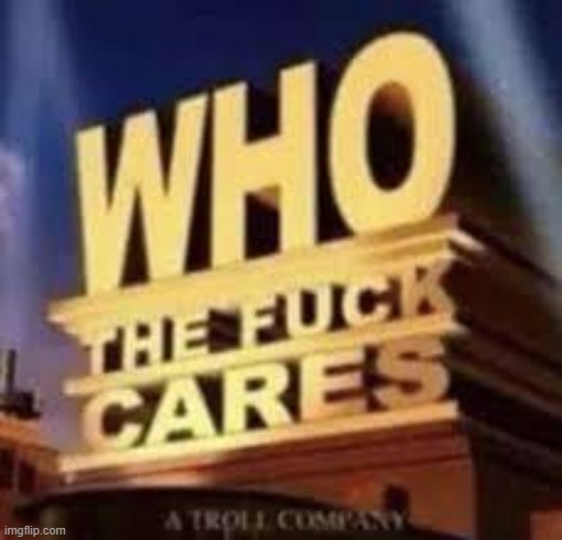 High Quality who the fuck cares Blank Meme Template