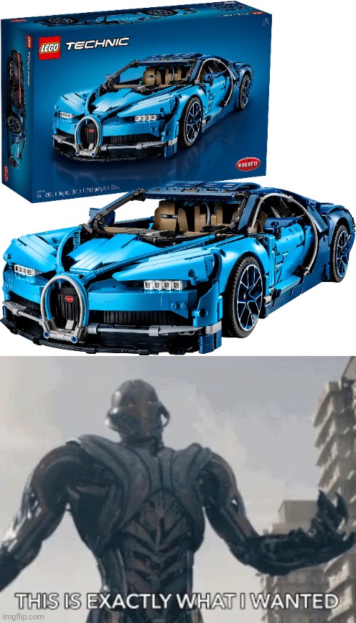 LEGO car | image tagged in this is exactly what i wanted,technic,bugatti chiron,lego,car,memes | made w/ Imgflip meme maker