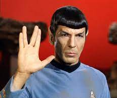 Spock Giving Vulcan Salute Blank Meme Template