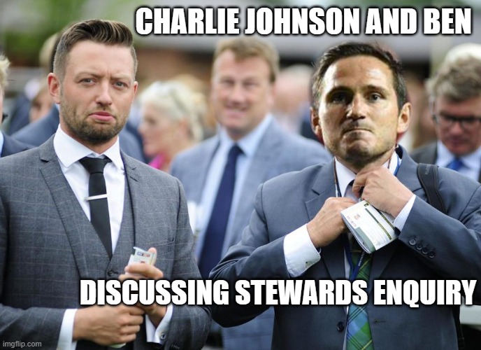 CHARLIE JOHNSON AND BEN; DISCUSSING STEWARDS ENQUIRY | made w/ Imgflip meme maker