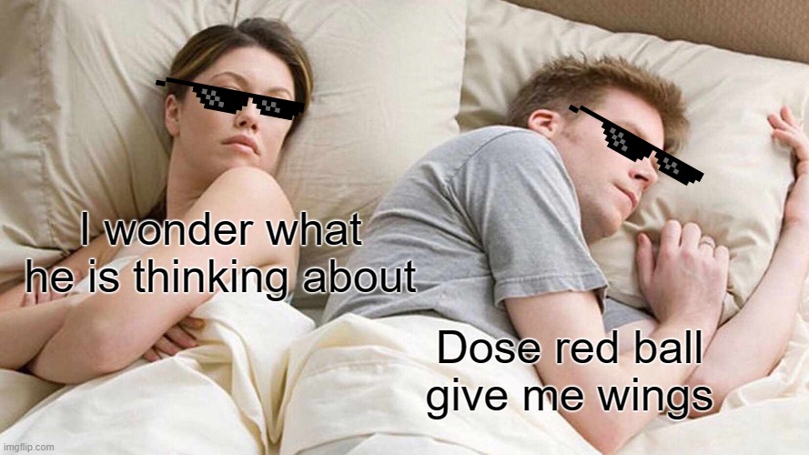 I Bet He's Thinking About Other Women | I wonder what he is thinking about; Dose red ball give me wings | image tagged in memes,i bet he's thinking about other women | made w/ Imgflip meme maker