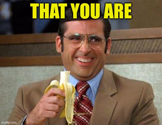 Steve Carell Banana | THAT YOU ARE | image tagged in steve carell banana | made w/ Imgflip meme maker