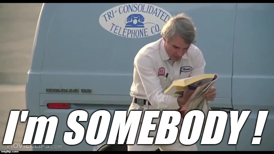 The New Phone Book is Here | I'm SOMEBODY ! | image tagged in the new phone book is here | made w/ Imgflip meme maker
