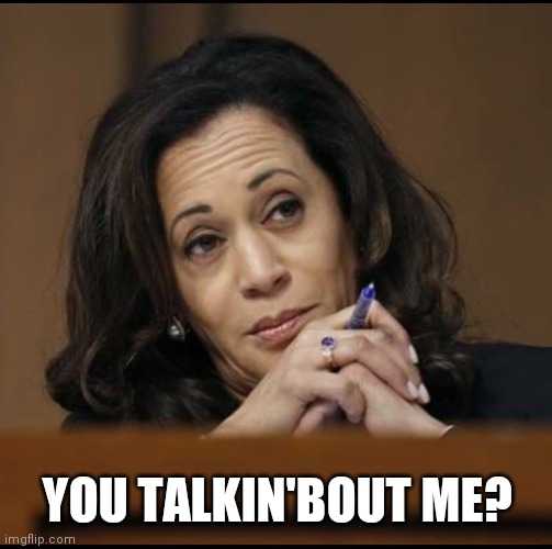 Kamala Harris  | YOU TALKIN'BOUT ME? | image tagged in kamala harris | made w/ Imgflip meme maker