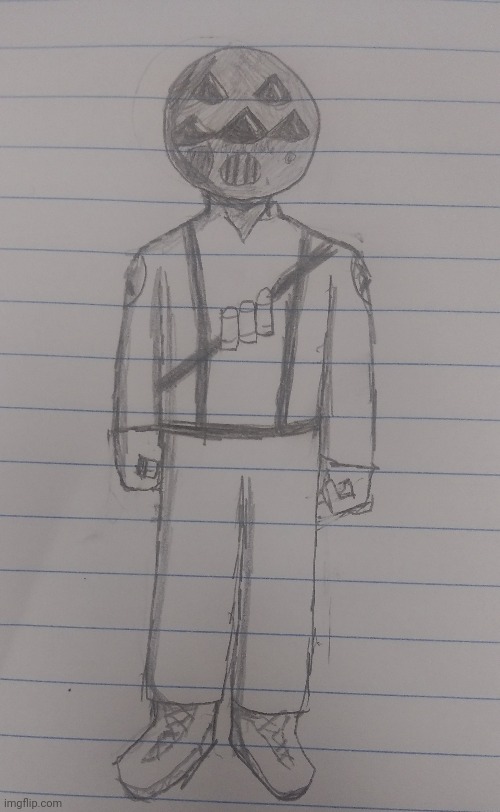 Will, again, but this time, he's The Pyro. PyWill. Forgot to draw his other arms, and forgot that the gloves he's wearing go up  | made w/ Imgflip meme maker