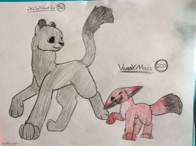 Me and moss back in WildCraft  y a a a a y! I think i got the name right? I remember something ab vampires in ur name- | made w/ Imgflip meme maker