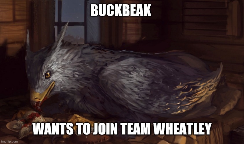 Team wheatley request #1 | BUCKBEAK; WANTS TO JOIN TEAM WHEATLEY | image tagged in buckbeak,team wheatley | made w/ Imgflip meme maker