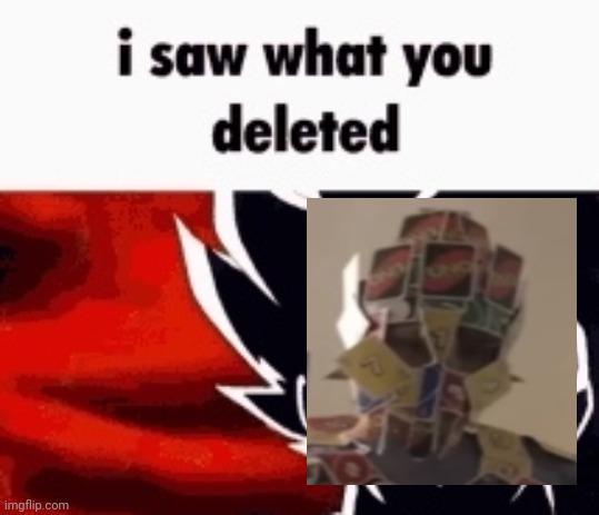 i saw what you deleted | image tagged in i saw what you deleted | made w/ Imgflip meme maker