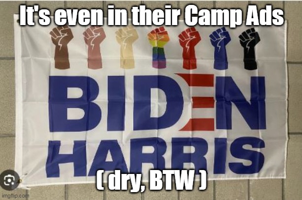 It's even in their Camp Ads ( dry, BTW ) | made w/ Imgflip meme maker