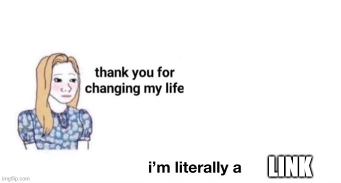 thank you for changing my life | LINK | image tagged in thank you for changing my life | made w/ Imgflip meme maker