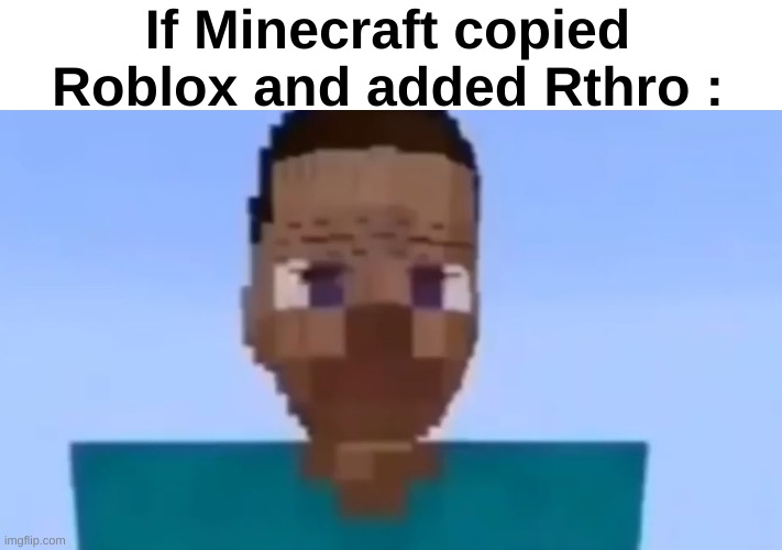 If Minecraft copied Roblox and added Rthro : | made w/ Imgflip meme maker